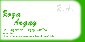 roza argay business card